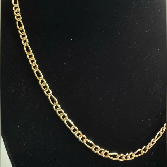 Figaro Curb Link Chain Necklace - Picture 1 of 8